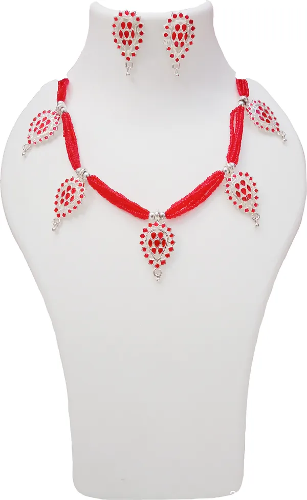 Assamese_Traditional_Silver_Red_Dugdugi_Galpata_Jewellery_Set_For_Women